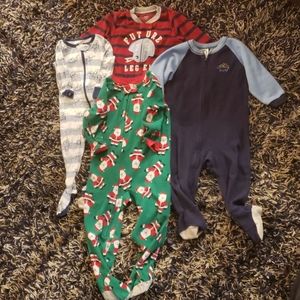 24m footed pajamas, bundle of 4!